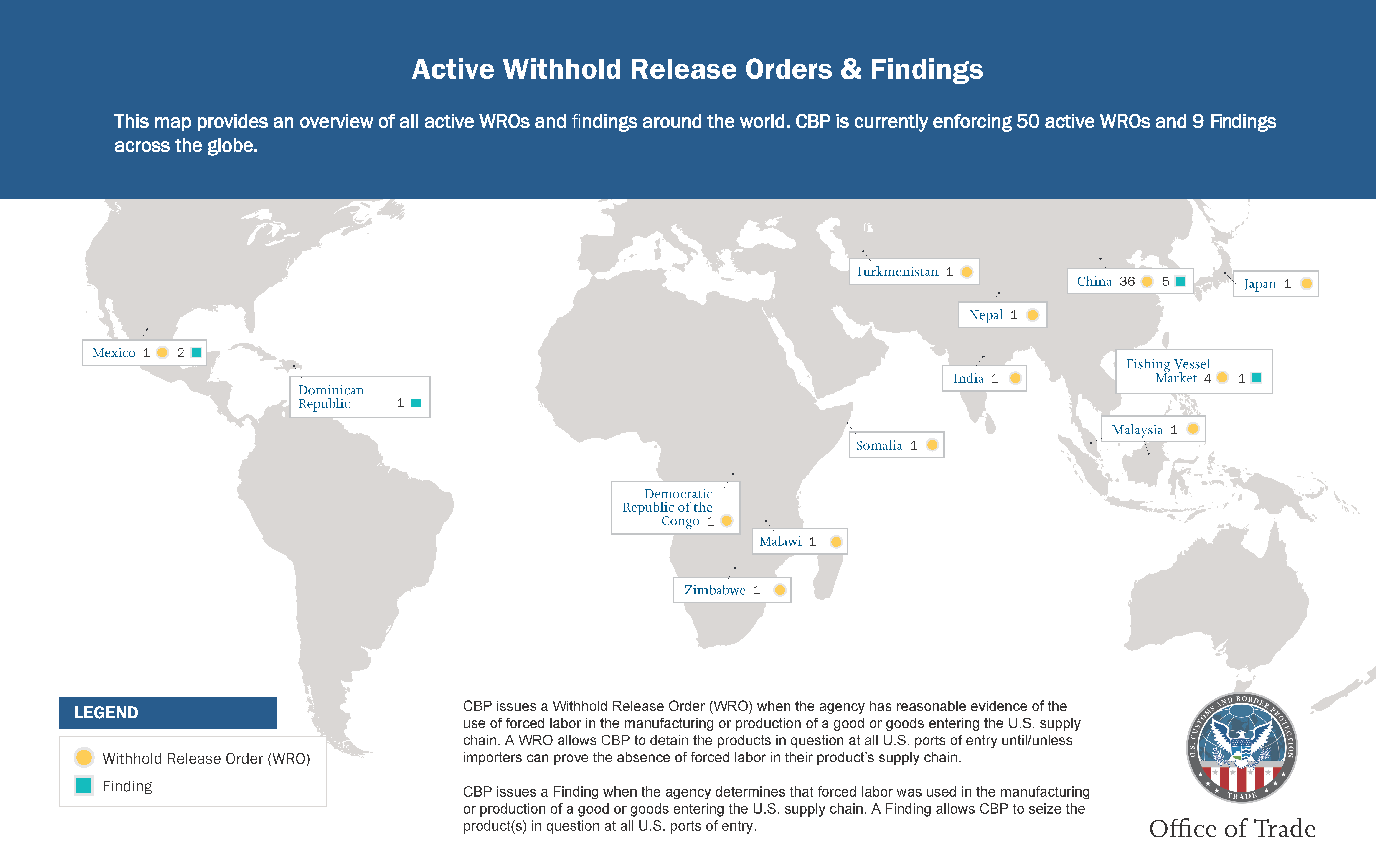 WRO Findings Map