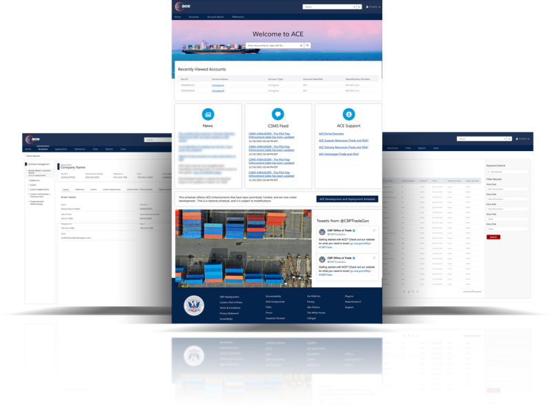 screenshot of new ACE Portal dashboard